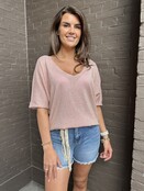 Top Linda Glitter Roze