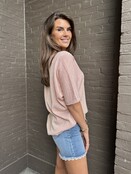 Top Linda Glitter Roze