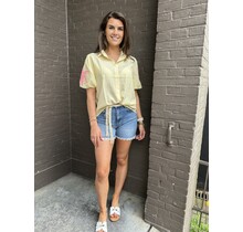 Blouse Palm Geel