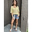 Top Linda Glitter Geel