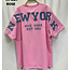 T-shirt New York Roze
