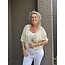 Vest Borduur beige