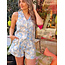 Gilet Flower blauw