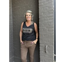 Top Bling Love Zwart