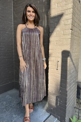 Jurk Diva bordeaux/goud