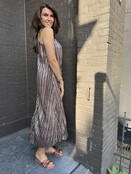 Jurk Diva bordeaux/goud