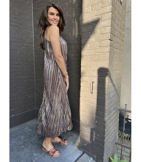 Jurk Diva bordeaux/goud