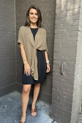 Poncho All Day Donker Goud