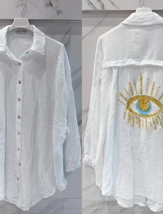 Blouse oog glitter