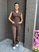 Jeans Strass bruin Jeans Strass bruin