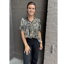 Blouse Tess Zwart/goud