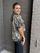 Blouse Tess Zwart/goud