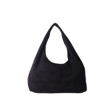 Lederen schouder| Suede  Zwart