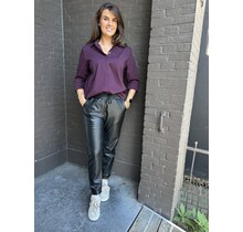 Broek Leer Zwart
