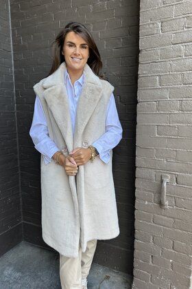 Bodywarmer Fluffy Beige