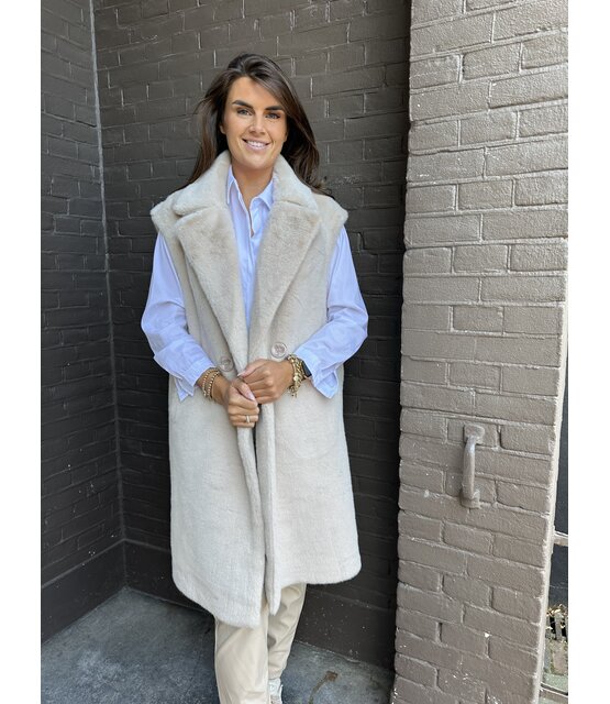 Bodywarmer Fluffy Beige