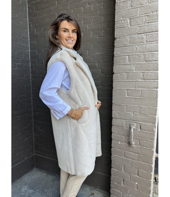 Bodywarmer Fluffy Beige