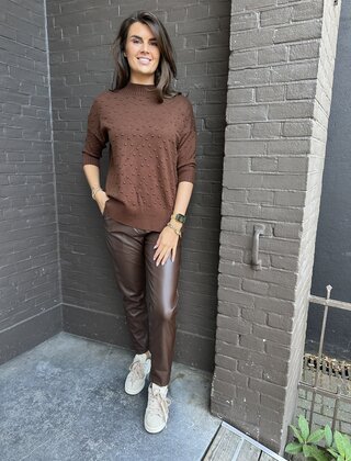 Broek Leer bruin
