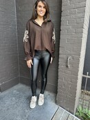 Skinny strech broek Marije zwart