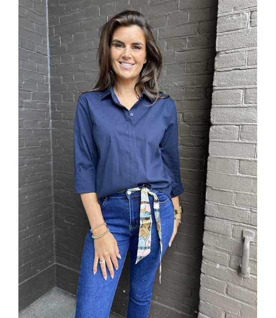 Blouse Yvon Donkerblauw