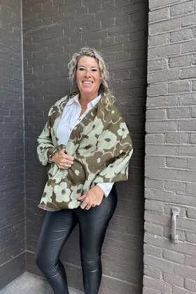 Sjaal Flower Army Groen