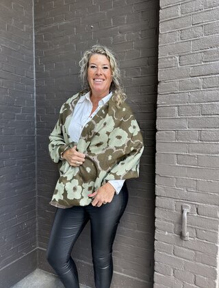 Sjaal Flower Army Groen