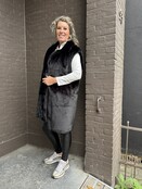 Bodywarmer Fluffy Zwart