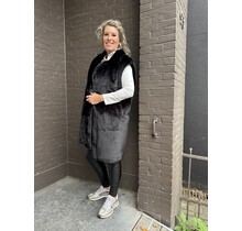 Bodywarmer Fluffy Zwart