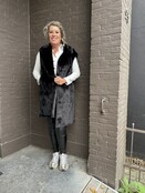 Bodywarmer Fluffy Zwart