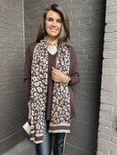 Sjaal Panter Bruin/Goud