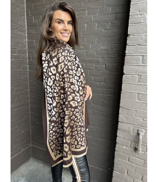 Sjaal Panter Bruin/Goud