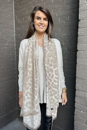 Sjaal Mirjam beige