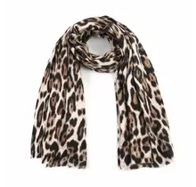 Sjaal Luipaard  beige