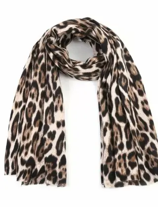 Sjaal Luipaard  beige