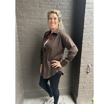 Blouse Basic Long Bruin