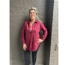 Blouse Basic Long Bordeaux