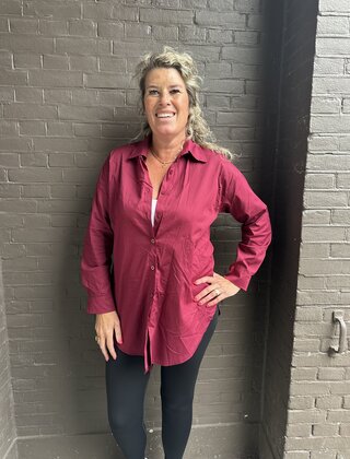 Blouse Basic Long Bordeaux