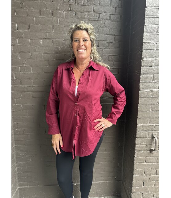 Blouse Basic Long Bordeaux Blouse Basic Long Bordeaux