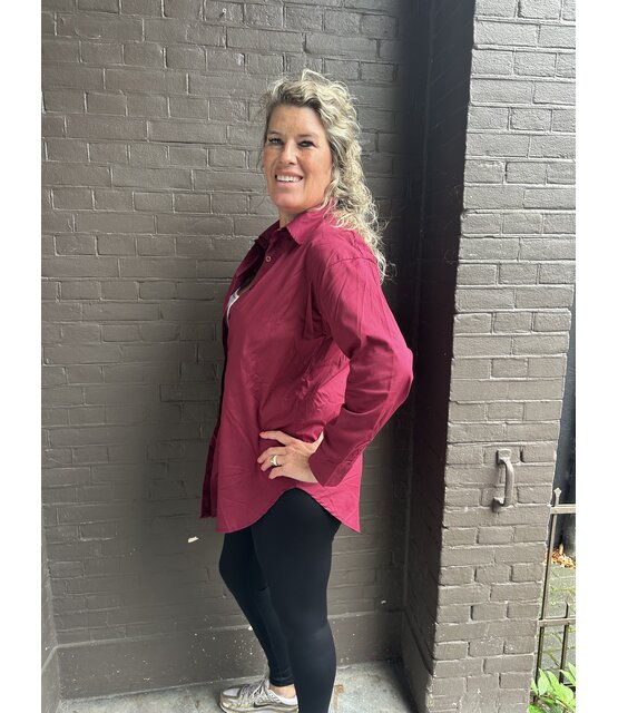 Blouse Basic Long Bordeaux Blouse Basic Long Bordeaux