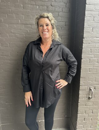 Blouse Basic Long Zwart