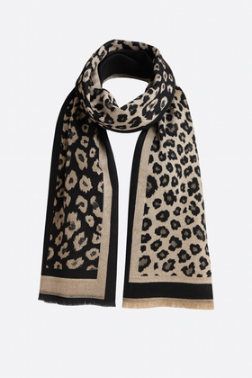 Sjaal Panter Zwart/Goud