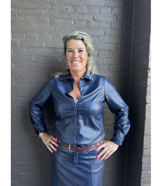 Blouse Emeline Donkerblauw Blouse Emeline Donkerblauw