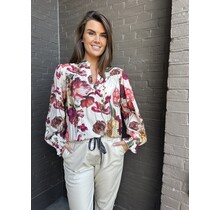 Blouse Flower Beige