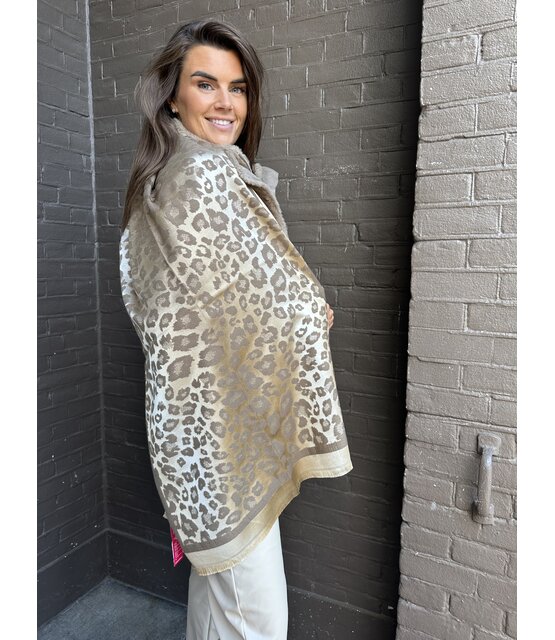 Sjaal Panter Taupe/Goud Sjaal Panter Taupe/Goud