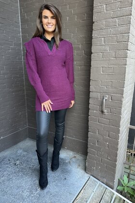 Trui Long Tanja Bordeaux