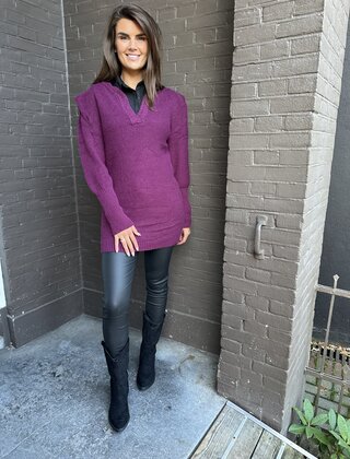 Trui Long Tanja Bordeaux