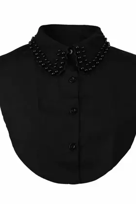 Kraagje zwart balletjes