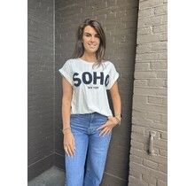 T-shirt Soho Wit/blauw