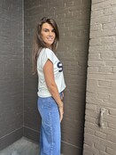 T-shirt Soho Wit/blauw