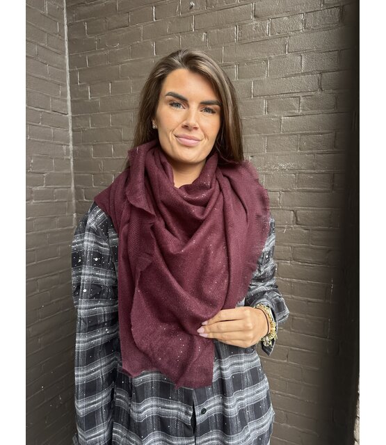 Sjaal Sparkle Bordeaux